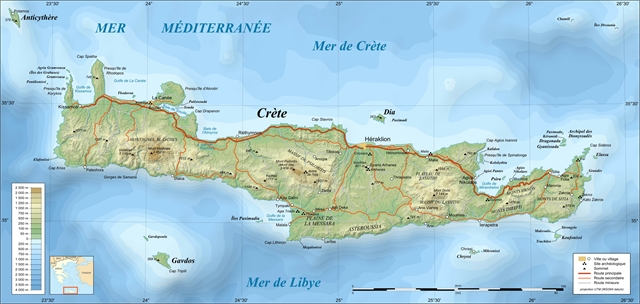 carte de Crète